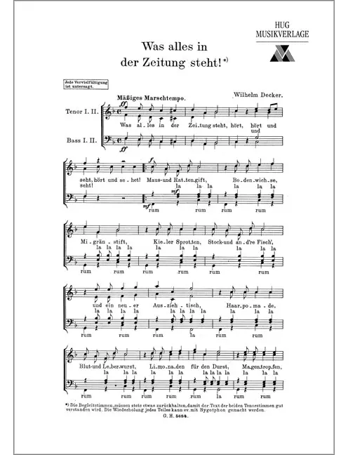 Was alles in der Zeitung steht